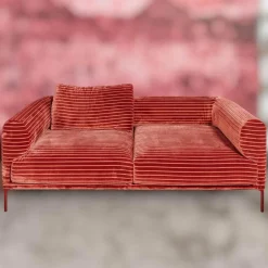 IP Design 2-Sitzer-Sofas|Sofa Loop 2/75 Stoff Glory IP1791-262 Rot Füße Rot