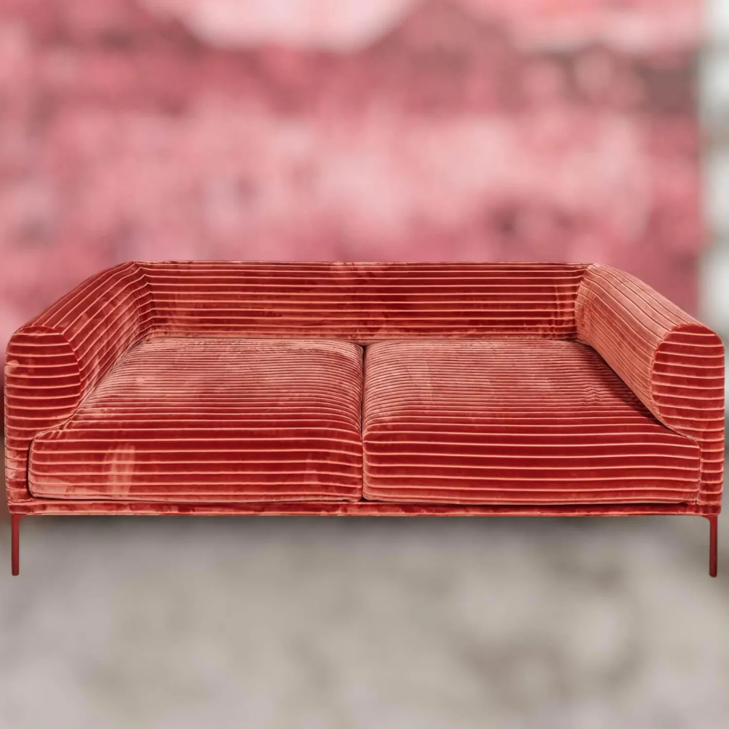 IP Design 2-Sitzer-Sofas|Sofa Loop 2/75 Stoff Glory IP1791-262 Rot Füße Rot