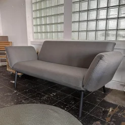 Fischer Möbel 2-Sitzer-Sofas|Sofa Luna Lounge Dining Outdoor Bezug Stoff Sunbrella Charcoal Chine Grau Gestell Edelstahl Anthrazit Strukturlack