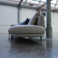 Walter Knoll 2-Sitzer-Sofas|Sofa Maaru 850 Bezug Leder Rodeo Soft 1417 Pebble Grau Untergestell Matt Pulverbeschichtet Bronze