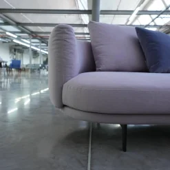 Walter Knoll Wohnlandschaften|Sofa Maaru 850 Stoff Lino 7899 Magnolia Violett Metallgestell Matt Pulverbeschichtet Schwarz