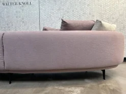 Walter Knoll Wohnlandschaften|3-Sitzer-Sofas|Sofa Maaru 850 Stoff Lino 7899 Magnolia Violett Gestell Schwarz Matt Pulverbeschichtet Inklusive 5 Kissen