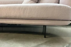 Walter Knoll Wohnlandschaften|3-Sitzer-Sofas|Sofa Maaru 850 Stoff Lino 7899 Magnolia Violett Gestell Schwarz Matt Pulverbeschichtet Inklusive 5 Kissen