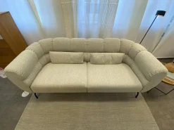 Brühl 2-Sitzer-Sofas|Sofa Magnolia Stoff 5275 0041 Grau Gestell Metall Schwarz Pulverbeschichtet