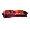 Bretz 3-Sitzer-Sofas|Sofa Manyara Stoff Boa Bordeaux Rot mit 5 Kissen