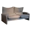 Cassina 3-Sitzer-Sofas|2-Sitzer-Sofas|Sofa Maralunga Maxi 675 Y2 Nubukleder 13Z506 Moka Grau Braun Erdfarbend
