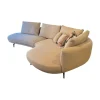 Walter Knoll Wohnlandschaften|Sofa Maru Stoff Namib 7920 Moon Beige Gestell Matt Schwarz Pulverbeschichtet Inklusive Kissen
