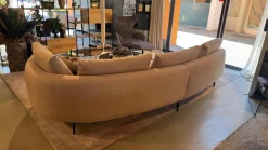 Walter Knoll Wohnlandschaften|Sofa Maru Stoff Namib 7920 Moon Beige Gestell Matt Schwarz Pulverbeschichtet Inklusive Kissen