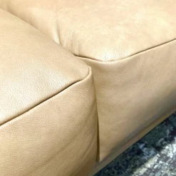 Rom 2-Sitzer-Sofas|Sofa Matheo CC180 Leder Kenia Camel Beige Gestell Mattschwarz