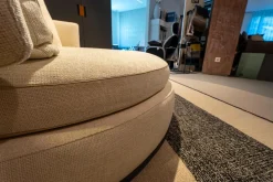 B&B Italia 2-Sitzer-Sofas|Sofa Maxalto Amoenus Stoft Stoff Lou Bastfarben 2613102 Beige Sockel Graphit mit Teppich