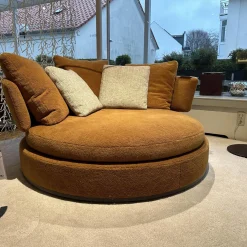 B&B Italia 2-Sitzer-Sofas|Sofa Maxalto Amoneus Stoff Velour Milo Tabak Braun Gestell Graphit mit 5 Kissen