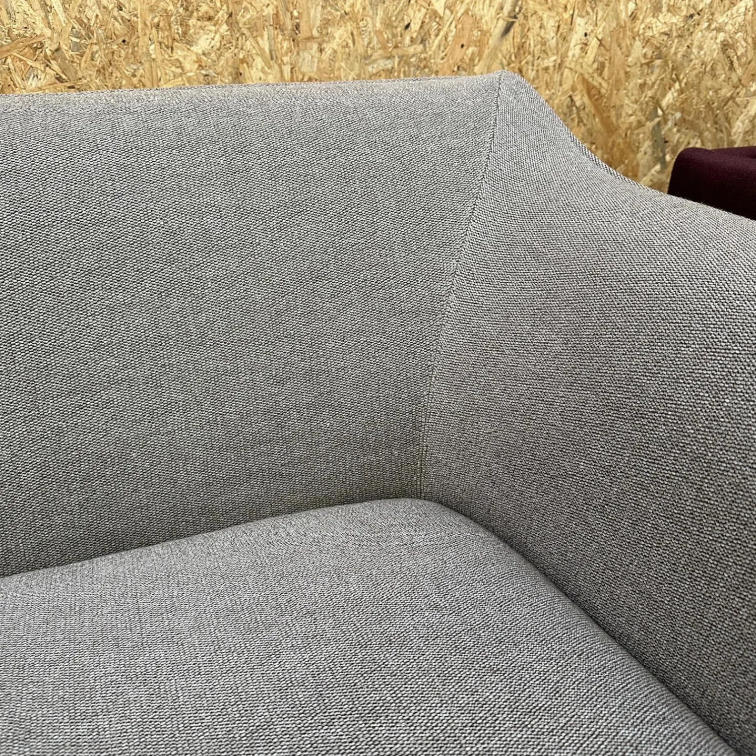 COR 2-Sitzer-Sofas|Sofa Mell 17311 Stoff 9127 Braun Grau Fußrahmen Feinstruktur Schwarzbraun Inklusive Filzgleiter