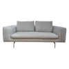 COR 2-Sitzer-Sofas|Sofa Mell Lounge B190 Stoff 8150 Hellgrau Gestell Metall mit 2 Rückenkissen