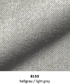 COR 2-Sitzer-Sofas|Sofa Mell Lounge B190 Stoff 8150 Hellgrau Gestell Metall mit 2 Rückenkissen