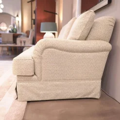 Domicil 2-Sitzer-Sofas|Sofa Melody Stoff Aubrey 04 Füße Buche Natur mit Schabracke