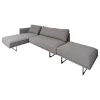 IP Design Ecksofas|Sofa mit Longchair Cube Air Stoff Cooper BW1779-191 Grau