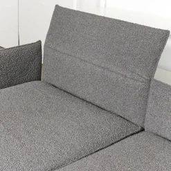 IP Design Ecksofas|Sofa mit Longchair Cube Air Stoff Cooper BW1779-191 Grau