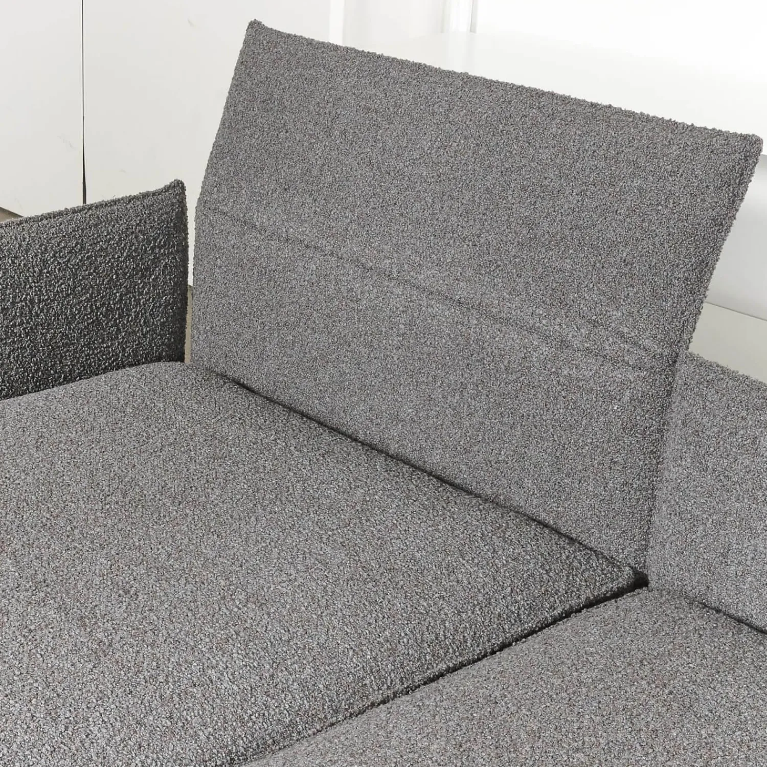 IP Design Ecksofas|Sofa mit Longchair Cube Air Stoff Cooper BW1779-191 Grau