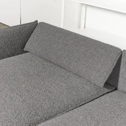 IP Design Ecksofas|Sofa mit Longchair Cube Air Stoff Cooper BW1779-191 Grau