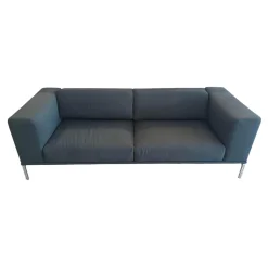 Cassina 2-Sitzer-Sofas|Sofa Moov Stoff Panama Grau Gestell Chrom Rückenteile Unabhängig Voneinander Klappbar