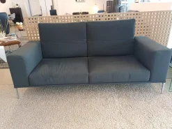 Cassina 2-Sitzer-Sofas|Sofa Moov Stoff Panama Grau Gestell Chrom Rückenteile Unabhängig Voneinander Klappbar