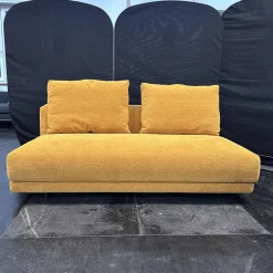 COR 2-Sitzer-Sofas|Sofa Moss 74211 Bezug Stoff 8164 Curry Gelb Füße Feinstruktur Schwarzbraun