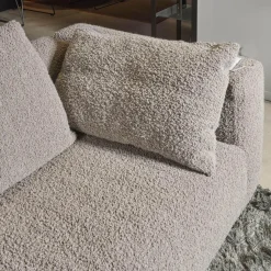 COR 2-Sitzer-Sofas|Sofa Moss Stoff 14002 Hellgrau Füße Verchromt Mit Rückenkissen