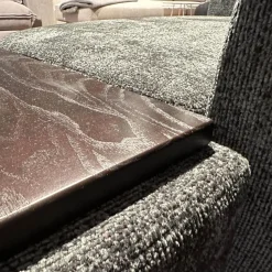 Sophisticated Living 2-Sitzer-Sofas|Sofa Motu 3 Teilig Bezug Stoff Genesis 12 Winter Moss Grün Füße Holz Dunkelbraun Inklusive Tischplatte