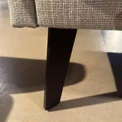 Musterring 2-Sitzer-Sofas|Sofa MR6045E Bezug Stoff Jab 12071 Beige Grau Füße Stahl Lackiert Schwarz Inklusive Einem Lendenkissen Und Einer Kopfstütze