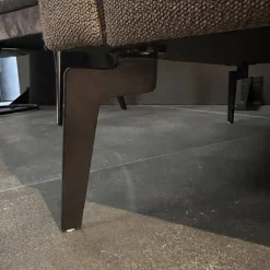 Werther 2-Sitzer-Sofas|Sofa Nelson Stoff U9999F Braun Graun Metallfüße Schwarz