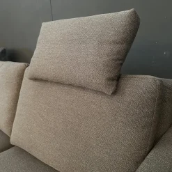 Werther 2-Sitzer-Sofas|Sofa Nelson Stoff U9999F Braun Graun Metallfüße Schwarz