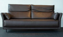 Durlet 2-Sitzer-Sofas|Sofa Nido Bezug Leder Sierra Braun Mit 2 Verstellbaren Rückenkissen Inkusive 2 Armkissen