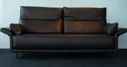 Durlet 2-Sitzer-Sofas|Sofa Nido Bezug Leder Sierra Braun Mit 2 Verstellbaren Rückenkissen Inkusive 2 Armkissen