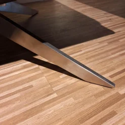 DFM Ecksofas|Sofa No 1 Elias Bezug Leder W10 L30 Grau Füße Chrom