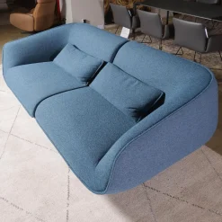 COR 2-Sitzer-Sofas|Sofa Nook Innen Stoff 8214 Blau Petrol Außen Stoff 8206 Nordic Blau
