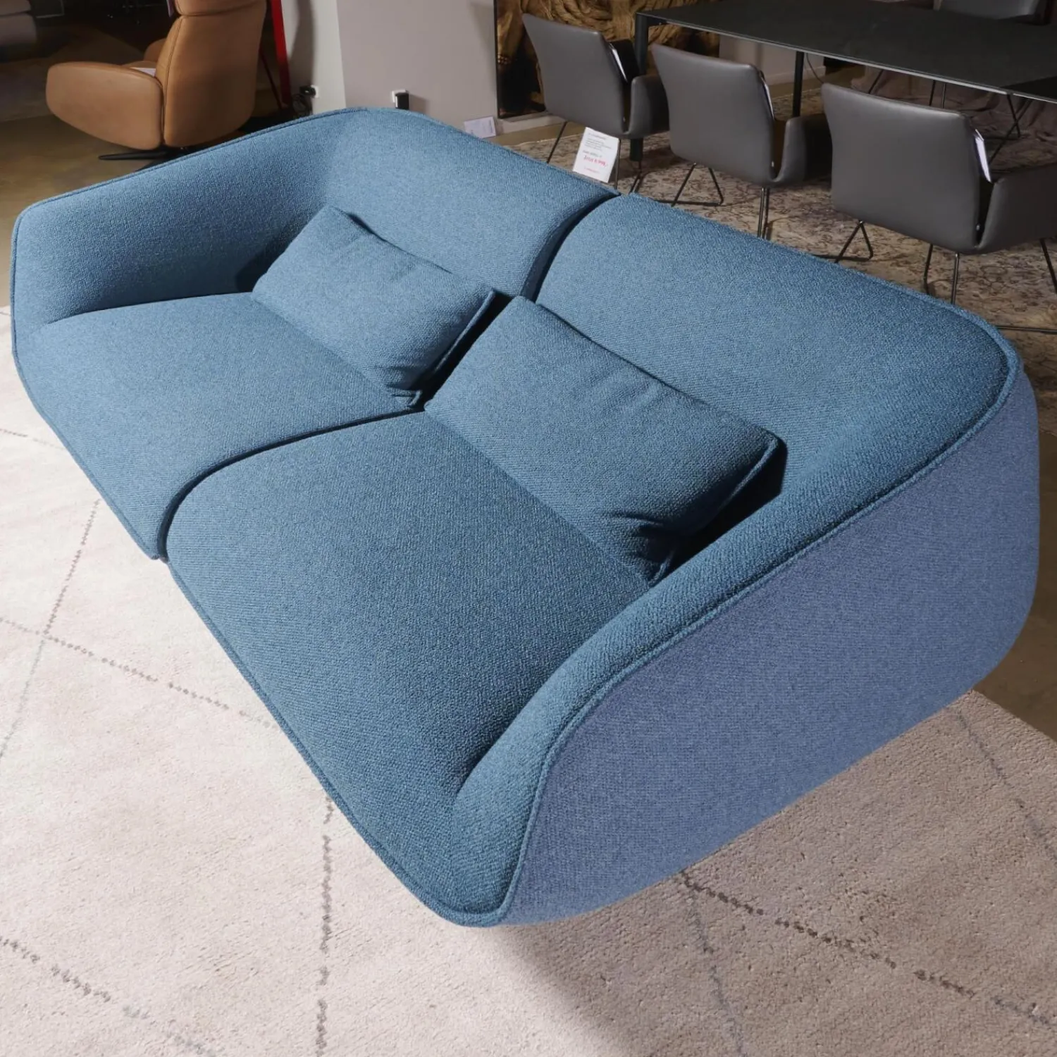COR 2-Sitzer-Sofas|Sofa Nook Innen Stoff 8214 Blau Petrol Außen Stoff 8206 Nordic Blau
