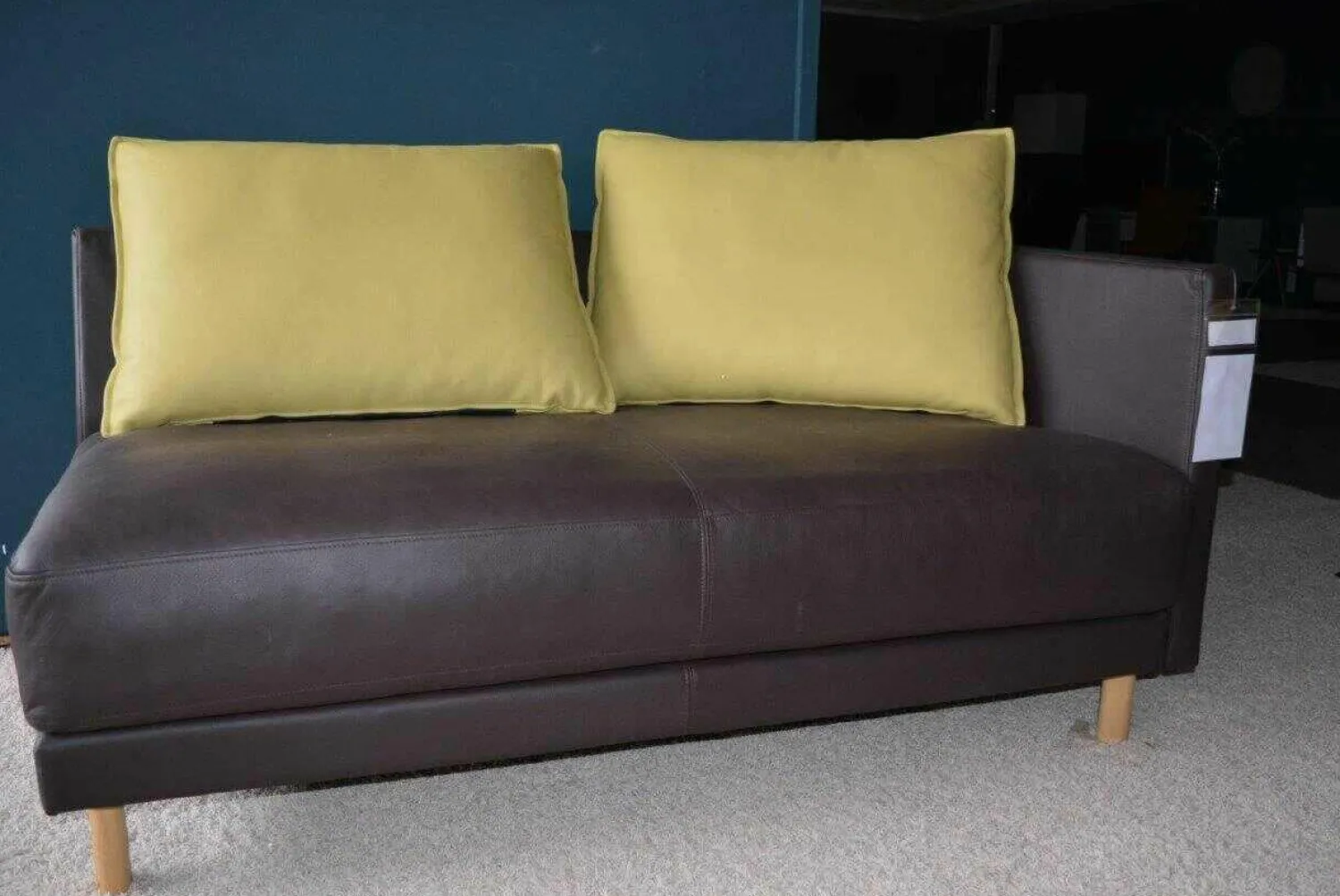 Rolf Benz 2-Sitzer-Sofas|Sofa Onda Leder 38.556 Schokoladenbraun mit 2 Kissen