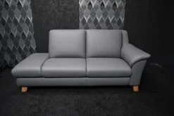 Steinpol 2-Sitzer-Sofas|Sofa Orion Aurelia Leder Dolcia Steingrau