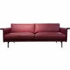 Montis 2-Sitzer-Sofas|Sofa Otis Leder Cuba Red Füsse Aluminium Schwarz Matt Pulverbeschichtet