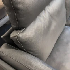 Erpo 2-Sitzer-Sofas|Sofa Panama 400 Bezug Leder K 250 100 Black Schwarz Rohrkufe Hochglanz Mit Kopfstütze