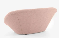 Ligne Roset 2-Sitzer-Sofas|Sofa Ploum 2 Sitzer Hochlehner Stoff Appa FR Poncho Rosa Gestell Stahl Füße Bezogen
