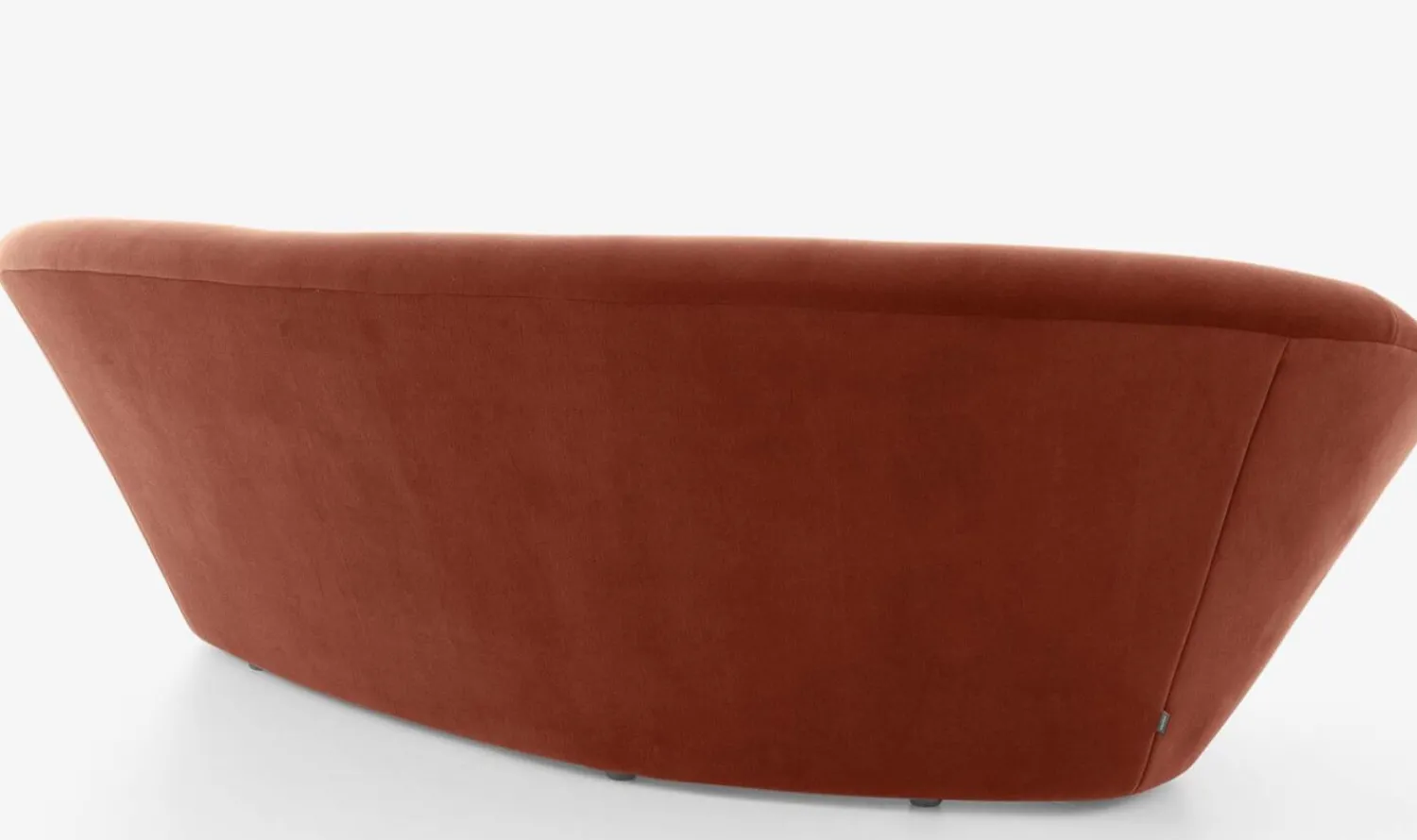 Ligne Roset 3-Sitzer-Sofas|Sofa Ploum 3 Sitzer Hochlehner Stoff Gentle FR Rouille Rot Braun Gestell Stahl Füße Bezogen