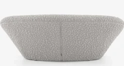 Ligne Roset 2-Sitzer-Sofas|Sofa Ploum Großer 2 Sitzer Hochlehner Stretchstoff Moby FR Sable Grau Gestell Stahlrohr Füße Bezogen