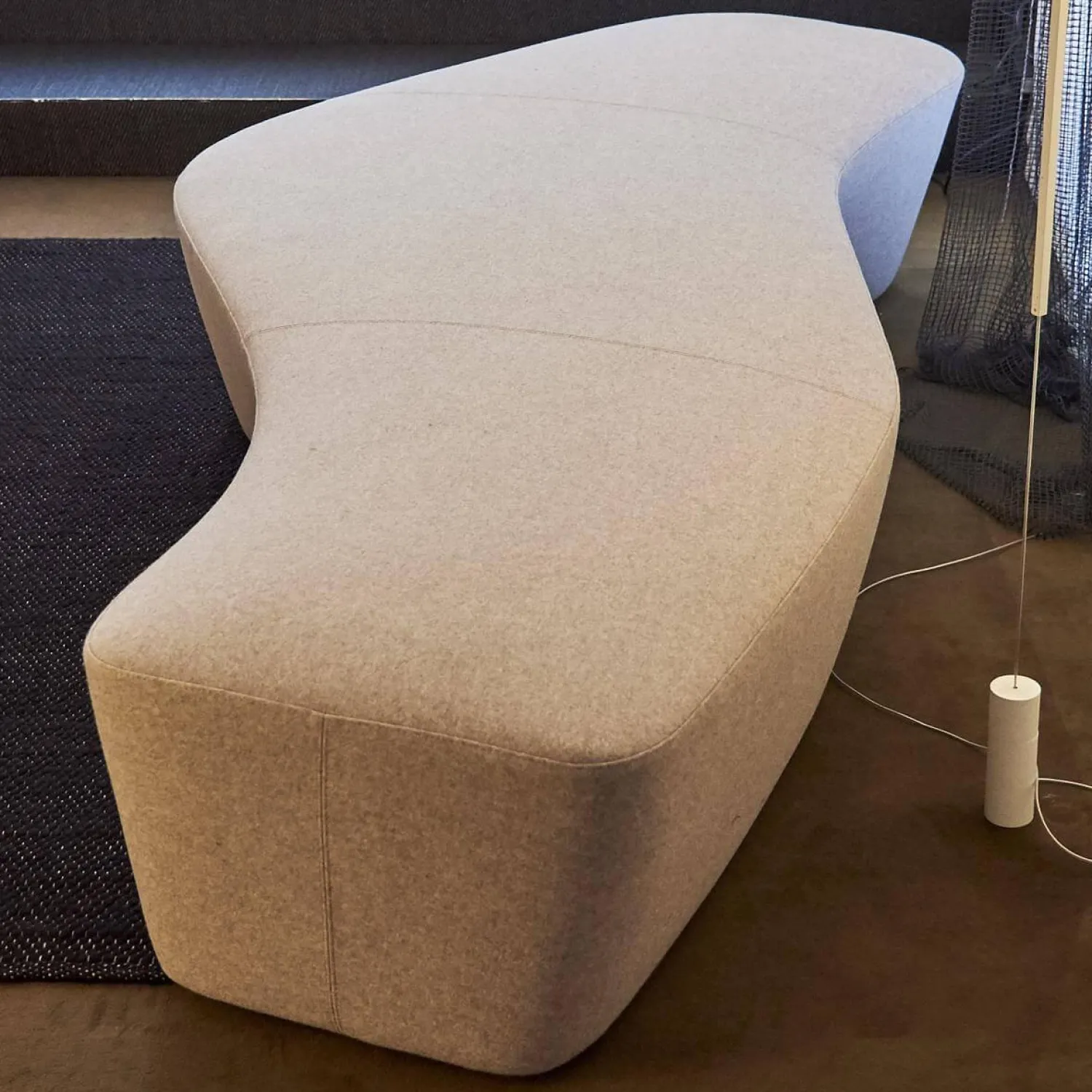 Tacchini 2-Sitzer-Sofas|Sofa Polar Bezugsstoff Divina Melange 3 Farbe 227 Beige Creme