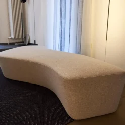 Tacchini 2-Sitzer-Sofas|Sofa Polar Bezugsstoff Divina Melange 3 Farbe 227 Beige Creme