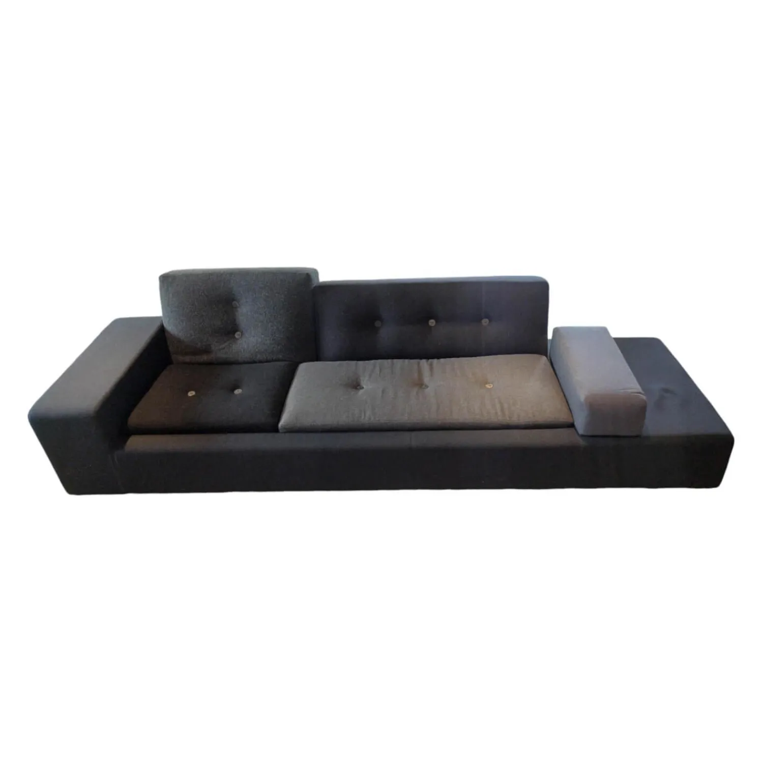 Vitra 2-Sitzer-Sofas|Sofa Polder XL Stoff Spirit Schwarz Steelcut Anthrazit Hallingdal Dunkelgrau Soft Schwarz Und Anthrazit Und Tonus Schwarz