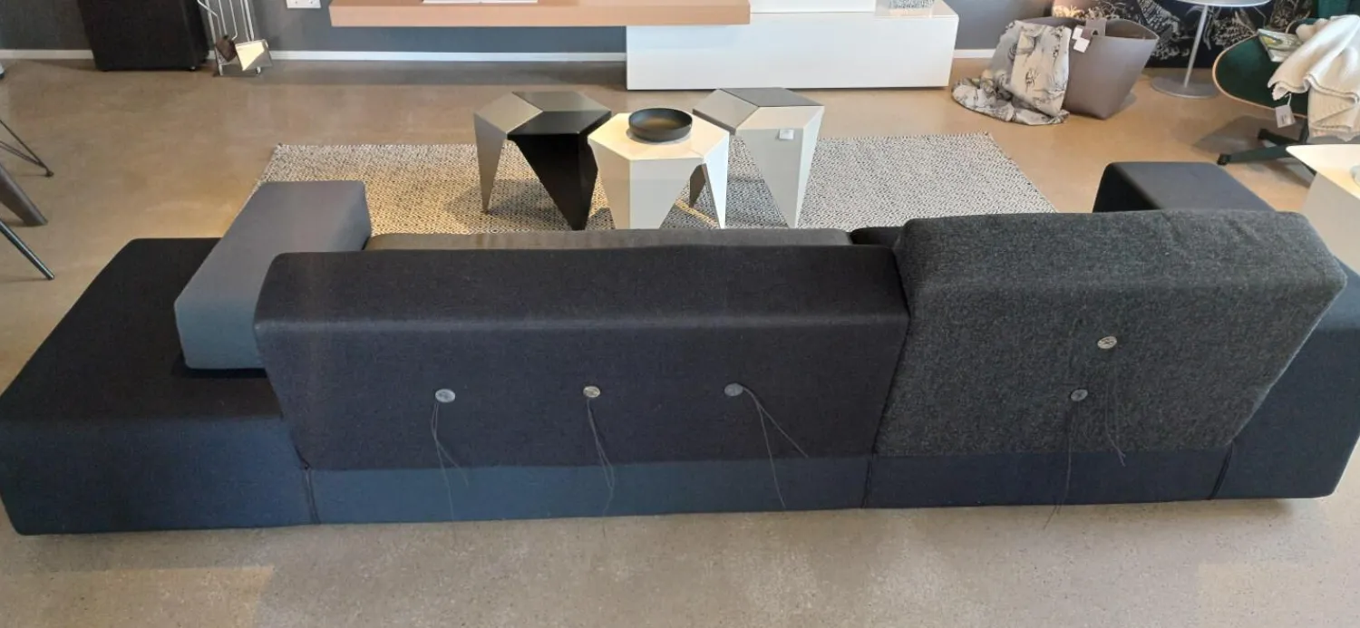 Vitra 2-Sitzer-Sofas|Sofa Polder XL Stoff Spirit Schwarz Steelcut Anthrazit Hallingdal Dunkelgrau Soft Schwarz Und Anthrazit Und Tonus Schwarz