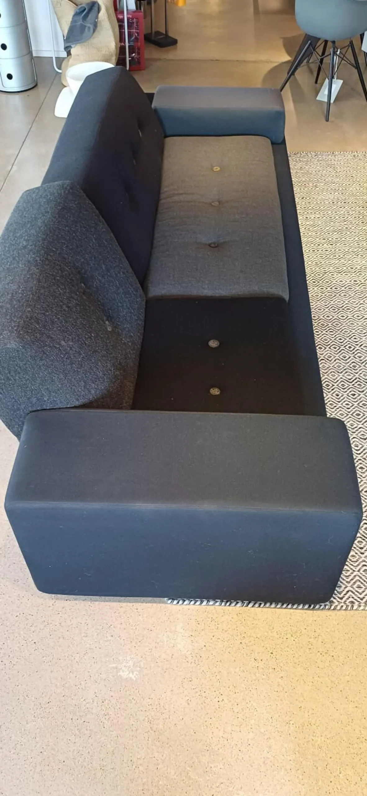 Vitra 2-Sitzer-Sofas|Sofa Polder XL Stoff Spirit Schwarz Steelcut Anthrazit Hallingdal Dunkelgrau Soft Schwarz Und Anthrazit Und Tonus Schwarz