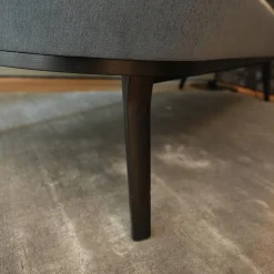 Bielefelder Werkstätten Bänke|Sofa Polo Cocktail 107-3002 Stoff Caliente 04242 Farbe 700 Grau Gestell Eiche Schwarz
