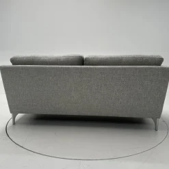 Bielefelder Werkstätten 2-Sitzer-Sofas|Sofa Polo Living 2 80 Bezug Stoff Modena BW1761-282 Grau Füße Aus Edelstahl